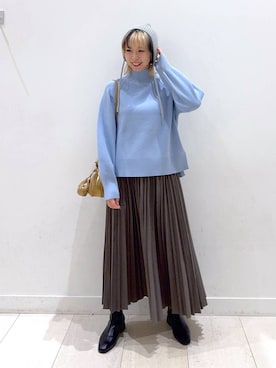 「アイテム（ニットキャップ/ビーニー）」を使った、Miyaさん（レディース・152cm・30代）の冬コーディネート