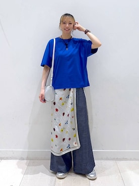 「GLOBAL WORK（グローバルワーク）のアイテム（パンツ）」を使った、Miyaさん（レディース・152cm）の夏コーディネート