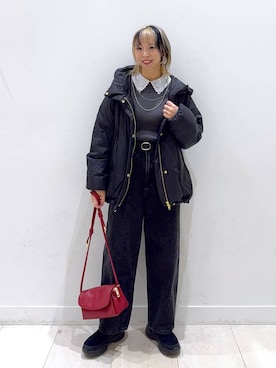 「アイテム（ネックレス）」を使った、Miyaさん（レディース・152cm・30代）の秋コーディネート