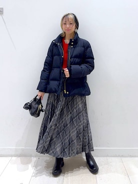 「体型カバー」｜「アイテム（ジャケット/アウター）」を使った、Miyaさん（レディース・152cm）の冬コーディネート