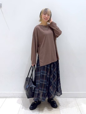 「骨格ウェーブ」｜Miyaさん（レディース・152cm・30代）の秋コーディネート