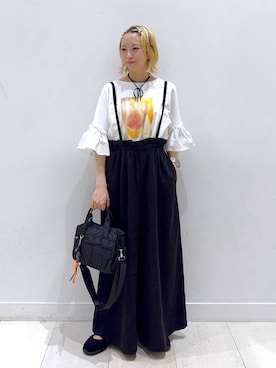 「アイテム（チョーカー）」を使った、Miyaさん（レディース・152cm）の夏コーディネート
