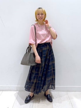 「アイテム（スカート）」を使った、Miyaさん（レディース・152cm・30代）の秋コーディネート