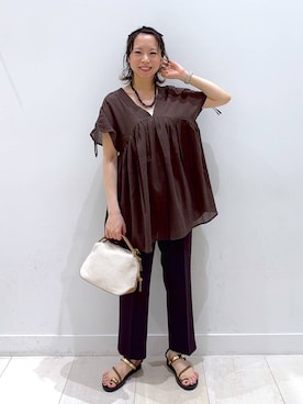 「アイテム（アクセサリー）」を使った、Miyaさん（レディース・152cm・30代）の夏コーディネート