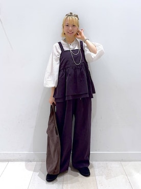 「アイテム（ネックレス）」を使った、Miyaさん（レディース・152cm・30代）の夏コーディネート
