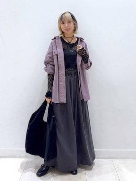 「アイテム（チョーカー）」を使った、Miyaさん（レディース・152cm・30代）の秋コーディネート