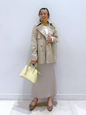 「アイテム（ブローチ/コサージュ、その他）」を使った、Miyaさん（レディース・152cm）の冬コーディネート