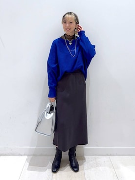 「アイテム（トートバッグ）」を使った、Miyaさん（レディース・152cm・30代）の秋コーディネート