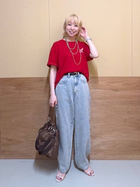 「アイテム（デニムパンツ）」を使った、Miyaさん（レディース・152cm・30代）の夏コーディネート