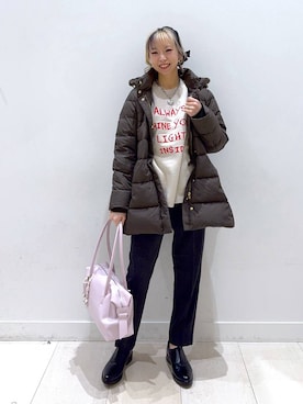 「アイテム（その他シューズ）」を使った、Miyaさん（レディース・152cm）の冬コーディネート