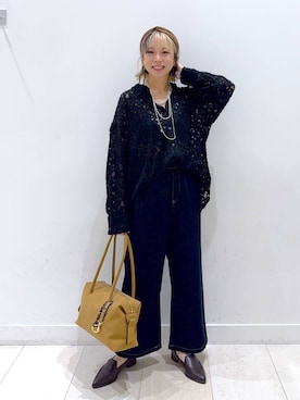 「アイテム（その他ヘアアクセサリー）」を使った、Miyaさん（レディース・152cm・30代）の秋コーディネート