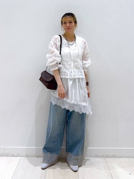 「GLOBAL WORK（グローバルワーク）のアイテム（バッグ）」を使った、Miyaさん（レディース・152cm）の夏コーディネート