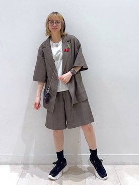 「GLOBAL WORK（グローバルワーク）の調光サングラス/632445（サングラス、その他）」を使った、Miyaさん（レディース・152cm）の春コーディネート