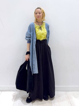 「アイテム（チョーカー）」を使った、Miyaさん（レディース・152cm）の夏コーディネート
