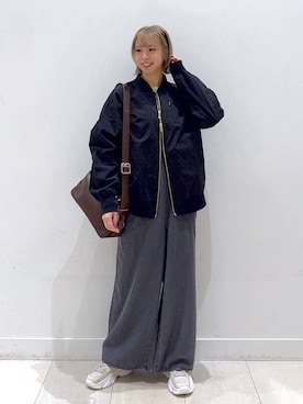 「GLOBAL WORK（グローバルワーク）のアイテム（ブルゾン）」を使った、Miyaさん（レディース・152cm）の春コーディネート