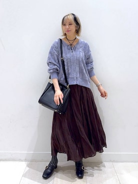 「アイテム（チョーカー）」を使った、Miyaさん（レディース・152cm・30代）の秋コーディネート
