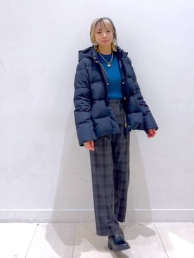 「GLOBAL WORK（グローバルワーク）のアイテム（ダウンジャケット/コート）」を使った、Miyaさん（レディース・152cm）の冬コーディネート