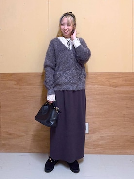 「アイテム（ローファー）」を使った、Miyaさん（レディース・152cm・30代）の秋コーディネート