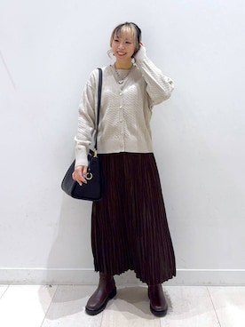 「アイテム（トートバッグ）」を使った、Miyaさん（レディース・152cm・30代）の冬コーディネート