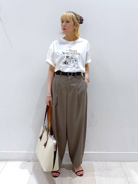 「アイテム（シュシュ）」を使った、Miyaさん（レディース・152cm・30代）の夏コーディネート