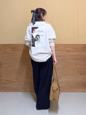 「アイテム（付け襟、ホワイト系）」を使った、Miyaさん（レディース・152cm）の秋コーディネート