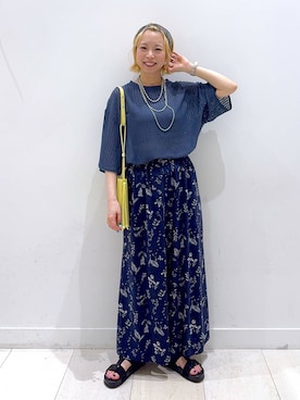 「アイテム（アクセサリー）」を使った、Miyaさん（レディース・152cm・30代）の夏コーディネート