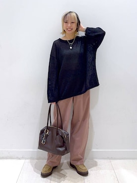 「アイテム（ローファー）」を使った、Miyaさん（レディース・152cm・30代）の秋コーディネート