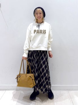 「アイテム（スウェット）」を使った、Miyaさん（レディース・152cm・30代）の秋コーディネート