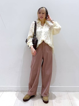 「アイテム（ボストンバッグ）」を使った、Miyaさん（レディース・152cm・30代）の秋コーディネート