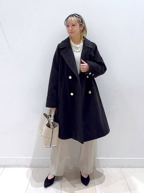 GLOBAL WORK 軽やかストレッチ襟2WAYコート　金ボタン GLOBAL WORK｜軽やかストレッチ衿2WAYコート/115506 | Rakuten Fashion