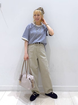 「アイテム（ローファー）」を使った、Miyaさん（レディース・152cm・30代）の夏コーディネート