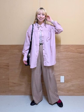 「アイテム（バレエシューズ）」を使った、Miyaさん（レディース・152cm・30代）の秋コーディネート