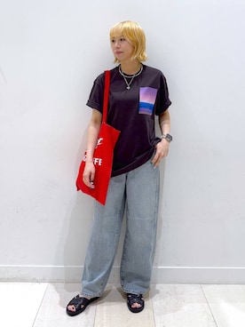 「アイテム（バッグ）」を使った、Miyaさん（レディース・152cm・30代）の夏コーディネート