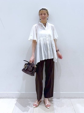 「GLOBAL WORK（グローバルワーク）のマルチベロアチョーカー/577275（チョーカー、シルバー系）」を使った、Miyaさん（レディース・152cm）の夏コーディネート
