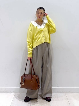 「GLOBAL WORK（グローバルワーク）のアイテム（バッグ）」を使った、Miyaさん（レディース・152cm）の春コーディネート