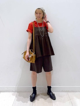 「アイテム（ネックレス）」を使った、Miyaさん（レディース・152cm・30代）の春コーディネート