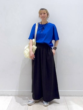 「GLOBAL WORK（グローバルワーク）のマルチベロアチョーカー/577275（チョーカー、シルバー系）」を使った、Miyaさん（レディース・152cm）の夏コーディネート