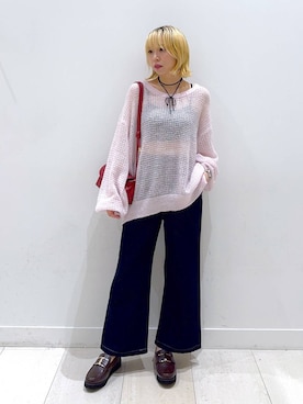 「GLOBAL WORK（グローバルワーク）のエアかる厚底ローファー/136031（ローファー）」を使った、Miyaさん（レディース・152cm・30代）の秋コーディネート