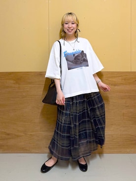「アイテム（バレエシューズ）」を使った、Miyaさん（レディース・152cm・30代）の夏コーディネート