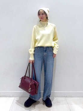 「GLOBAL WORK（グローバルワーク）のアイテム（帽子）」を使った、Miyaさん（レディース・152cm）の冬コーディネート