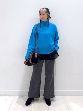 「アイテム（ボストンバッグ）」を使った、Miyaさん（レディース・152cm・30代）の冬コーディネート