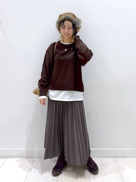 「アイテム（ハンドバッグ）」を使った、Miyaさん（レディース・152cm・30代）の冬コーディネート