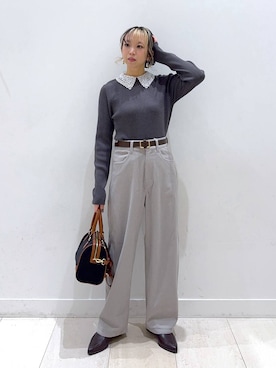 「GLOBAL WORK（グローバルワーク）のアイテム（ファッション雑貨）」を使った、Miyaさん（レディース・152cm）の秋コーディネート