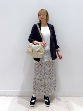 「GLOBAL WORK（グローバルワーク）のアイテム（ジャケット/アウター）」を使った、Miyaさん（レディース・152cm）の春コーディネート