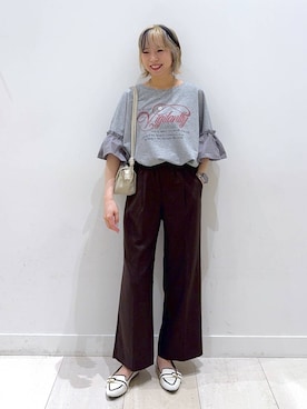 「アイテム（パンプス）」を使った、Miyaさん（レディース・152cm）の秋コーディネート