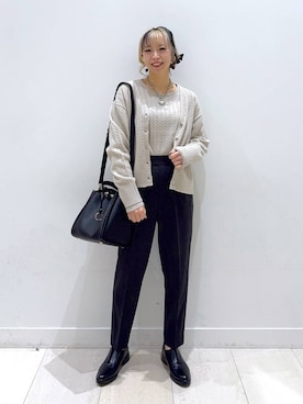 「アイテム（トートバッグ）」を使った、Miyaさん（レディース・152cm・30代）の冬コーディネート