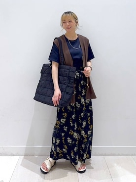 「アイテム（トートバッグ）」を使った、Miyaさん（レディース・152cm・30代）の夏コーディネート