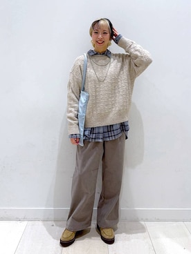 「アイテム（トートバッグ）」を使った、Miyaさん（レディース・152cm・30代）の秋コーディネート