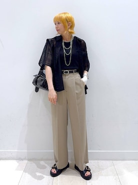 「アイテム（タンクトップ）」を使った、Miyaさん（レディース・152cm・30代）の夏コーディネート