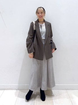 「アイテム（バレッタ/ヘアクリップ）」を使った、Miyaさん（レディース・152cm・30代）の秋コーディネート